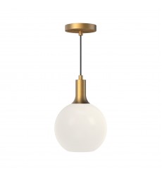 PD506108AGOP-Castilla 8-in Aged Gold/Opal Matte Glass 1 Light Pendant PD506108AGOP-Castilla 8-in Aged Gold/Opal Matte Glass 1 Light Pendant