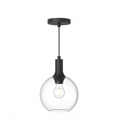 PD506108MBCL-Castilla 8-in Clear Glass/Matte Black 1 Light Pendant PD506108MBCL-Castilla 8-in Clear Glass/Matte Black 1 Light Pendant