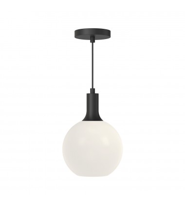  PD506108MBOP-Castilla 8-in Matte Black/Opal Matte Glass 1 Light Pendant