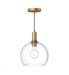  PD506210AGCL-Castilla 10-in Aged Gold/Clear Glass 1 Light Pendant