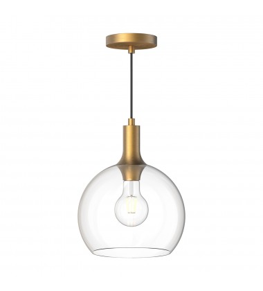  PD506210AGCL-Castilla 10-in Aged Gold/Clear Glass 1 Light Pendant