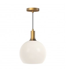  PD506210AGOP-Castilla 10-in Aged Gold/Opal Matte Glass 1 Light Pendant