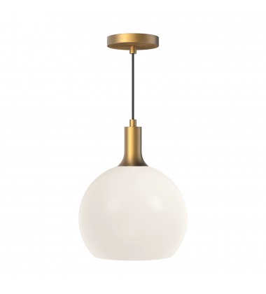  PD506210AGOP-Castilla 10-in Aged Gold/Opal Matte Glass 1 Light Pendant