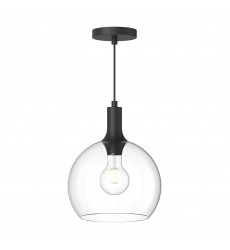  PD506210MBCL-Castilla 10-in Clear Glass/Matte Black 1 Light Pendant