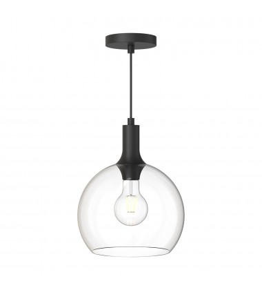  PD506210MBCL-Castilla 10-in Clear Glass/Matte Black 1 Light Pendant