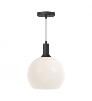  PD506210MBOP-Castilla 10-in Matte Black/Opal Matte Glass 1 Light Pendant