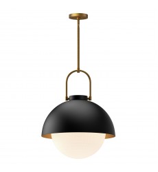PD507216MBOP-Harper 16-in Matte Black/Opal Matte Glass 1 Light Pendant PD507216MBOP-Harper 16-in Matte Black/Opal Matte Glass 1 Light Pendant