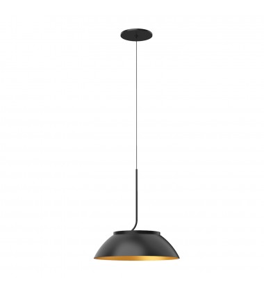  PD51212-BK/GD-Magellan 12-in Black/Gold LED Pendant