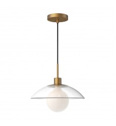  PD517112AGCL-Francesca 12-in Aged Gold/Clear Glass 1 Light Pendant