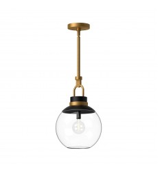 PD520512AGCL-Copperfield 12-in Aged Gold/Clear Glass 1 Light Pendant PD520512AGCL-Copperfield 12-in Aged Gold/Clear Glass 1 Light Pendant