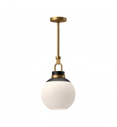 PD520512AGOP-Copperfield 12-in Aged Gold/Opal Matte Glass 1 Light Pendant PD520512AGOP-Copperfield 12-in Aged Gold/Opal Matte Glass 1 Light Pendant
