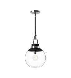 PD520512CHCL-Copperfield 12-in Chrome/Clear Glass 1 Light Pendant PD520512CHCL-Copperfield 12-in Chrome/Clear Glass 1 Light Pendant