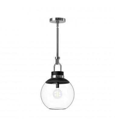 PD520512CHCL-Copperfield 12-in Chrome/Clear Glass 1 Light Pendant PD520512CHCL-Copperfield 12-in Chrome/Clear Glass 1 Light Pendant