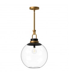 PD520516AGCL-Copperfield 16-in Aged Gold/Clear Glass 1 Light Pendant PD520516AGCL-Copperfield 16-in Aged Gold/Clear Glass 1 Light Pendant