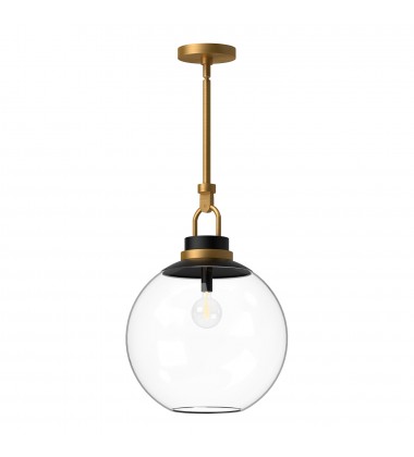PD520516AGCL-Copperfield 16-in Aged Gold/Clear Glass 1 Light Pendant PD520516AGCL-Copperfield 16-in Aged Gold/Clear Glass 1 Light Pendant