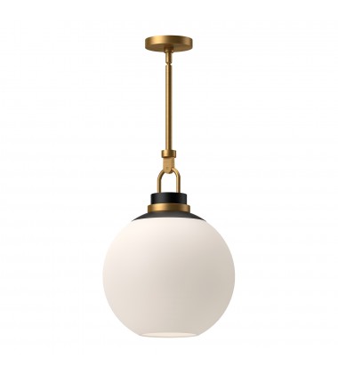  PD520516AGOP-Copperfield 16-in Aged Gold/Opal Matte Glass 1 Light Pendant