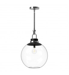 PD520516CHCL-Copperfield 16-in Chrome/Clear Glass 1 Light Pendant PD520516CHCL-Copperfield 16-in Chrome/Clear Glass 1 Light Pendant