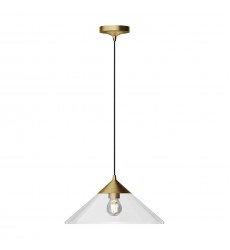 PD521015BGCL-Mauer 15-in Brushed Gold/Clear Glass 1 Light Pendant PD521015BGCL-Mauer 15-in Brushed Gold/Clear Glass 1 Light Pendant