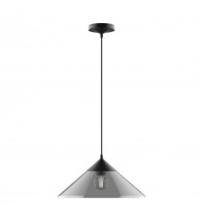 PD521015MBSM-Mauer 15-in Matte Black/Smoked 1 Light Pendant PD521015MBSM-Mauer 15-in Matte Black/Smoked 1 Light Pendant