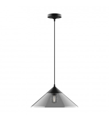 PD521015MBSM-Mauer 15-in Matte Black/Smoked 1 Light Pendant PD521015MBSM-Mauer 15-in Matte Black/Smoked 1 Light Pendant
