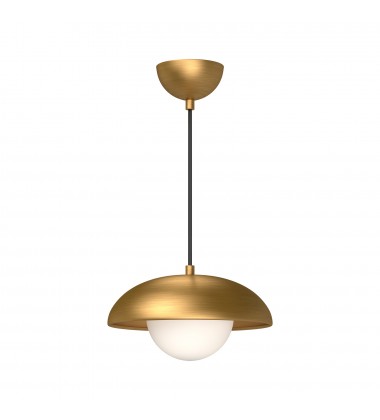 PD522011AGOP-Rubio 11-in Aged Gold/Opal Matte Glass 1 Light Pendant PD522011AGOP-Rubio 11-in Aged Gold/Opal Matte Glass 1 Light Pendant