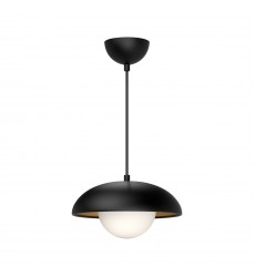 PD522011MBOP-Rubio 11-in Matte Black/Opal Matte Glass 1 Light Pendant PD522011MBOP-Rubio 11-in Matte Black/Opal Matte Glass 1 Light Pendant