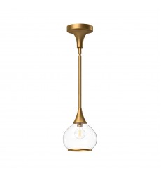  PD524006AGCL-Hazel 6-in Aged Gold/Clear Glass 1 Light Pendant