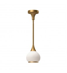  PD524006AGOP-Hazel 6-in Aged Gold/Opal Matte Glass 1 Light Pendant