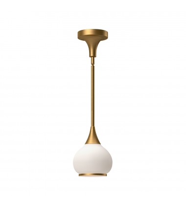  PD524006AGOP-Hazel 6-in Aged Gold/Opal Matte Glass 1 Light Pendant