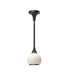  PD524006MBOP-Hazel 6-in Matte Black/Opal Matte Glass 1 Light Pendant