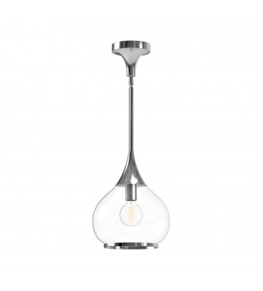  PD524110CHCL-Hazel 10-in Chrome/Clear Glass 1 Light Pendant