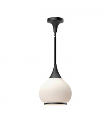  PD524110MBOP-Hazel 10-in Matte Black/Opal Matte Glass 1 Light Pendant