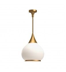  PD524214AGOP-Hazel 14-in Aged Gold/Opal Matte Glass 1 Light Pendant