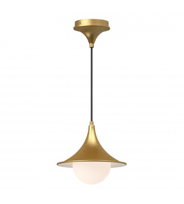 PD525009BGOP-Fuji 9-in Brushed Gold/Opal Matte Glass 1 Light Pendant PD525009BGOP-Fuji 9-in Brushed Gold/Opal Matte Glass 1 Light Pendant