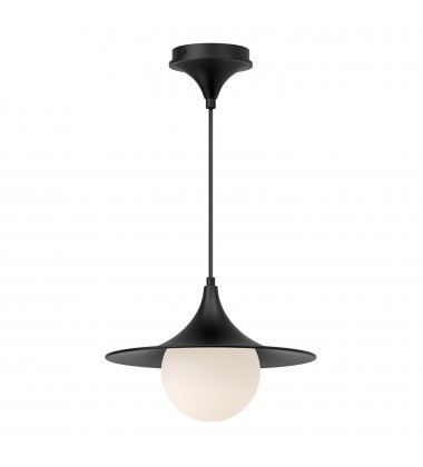 PD525113MBOP-Fuji 12-in Matte Black/Opal Matte Glass 1 Light Pendant PD525113MBOP-Fuji 12-in Matte Black/Opal Matte Glass 1 Light Pendant