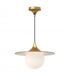 PD525216BGOP-Fuji 16-in Brushed Gold/Opal Matte Glass 1 Light Pendant PD525216BGOP-Fuji 16-in Brushed Gold/Opal Matte Glass 1 Light Pendant