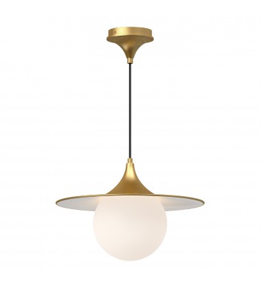 PD525216BGOP-Fuji 16-in Brushed Gold/Opal Matte Glass 1 Light Pendant PD525216BGOP-Fuji 16-in Brushed Gold/Opal Matte Glass 1 Light Pendant