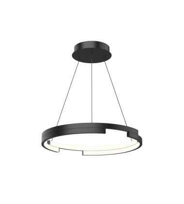 PD52719-BK-Anello Minor 19-in Black LED Pendant  PD52719-BK-Anello Minor 19-in Black LED Pendant