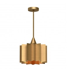 PD528412AG-Plisse 12-in Aged Gold 1 Light Pendant PD528412AG-Plisse 12-in Aged Gold 1 Light Pendant