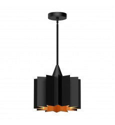 PD528412MB-Plisse 12-in Matte Black 1 Light Pendant PD528412MB-Plisse 12-in Matte Black 1 Light Pendant