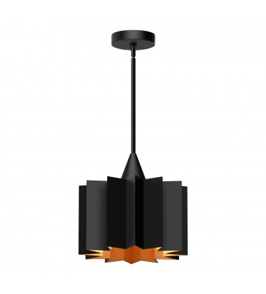 PD528412MB-Plisse 12-in Matte Black 1 Light Pendant PD528412MB-Plisse 12-in Matte Black 1 Light Pendant