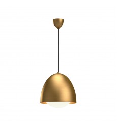 PD529116AGOP-Kenji 16-in Aged Gold/Opal Matte Glass 1 Light Pendant  PD529116AGOP-Kenji 16-in Aged Gold/Opal Matte Glass 1 Light Pendant