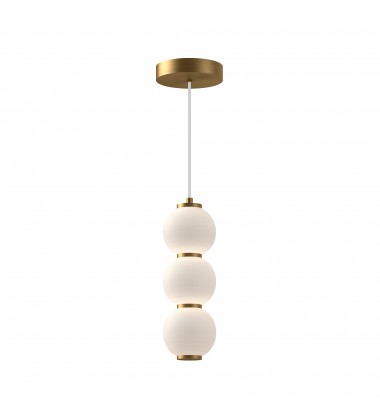 PD530313AGOP-Bijou 7-in Aged Gold/Opal Matte Glass LED Pendant PD530313AGOP-Bijou 7-in Aged Gold/Opal Matte Glass LED Pendant