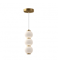 PD530313AGOP-UNV-Bijou 7-in Aged Gold/Opal Matte Glass LED Pendant