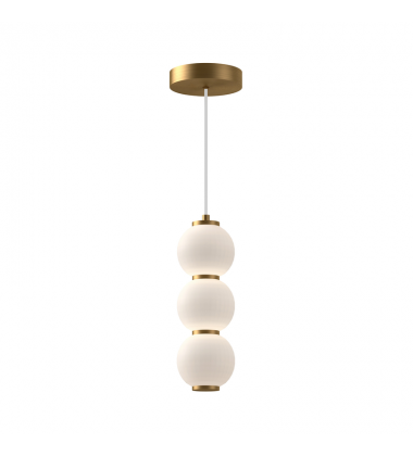 PD530313AGOP-UNV-Bijou 7-in Aged Gold/Opal Matte Glass LED Pendant