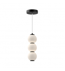 PD530313MBOP-UNV-Bijou 7-in Matte Black/Opal Matte Glass LED Pendant