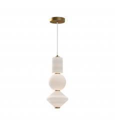 PD530341AGOP-Bijou 8-in Aged Gold/Opal Matte Glass LED Pendant PD530341AGOP-Bijou 8-in Aged Gold/Opal Matte Glass LED Pendant