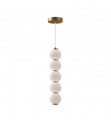 PD531515AGOP-Bijou 5-in Aged Gold/Opal Matte Glass LED Pendant PD531515AGOP-Bijou 5-in Aged Gold/Opal Matte Glass LED Pendant