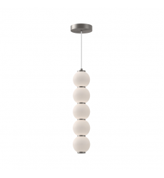 PD531515BNOP-UNV-Bijou 5-in Brushed Nickel/Opal Matte Glass LED Pendant