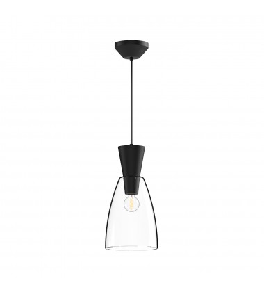 PD534007MBCL-Arlo 7-in Clear Glass/Matte Black 1 Light Pendant PD534007MBCL-Arlo 7-in Clear Glass/Matte Black 1 Light Pendant